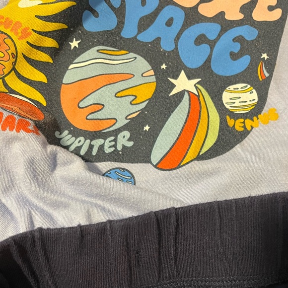 Old Navy Girls M (8) “Explore Space” Graphic Tee Light Blue Planets T. Shirt - Picture 6 of 7